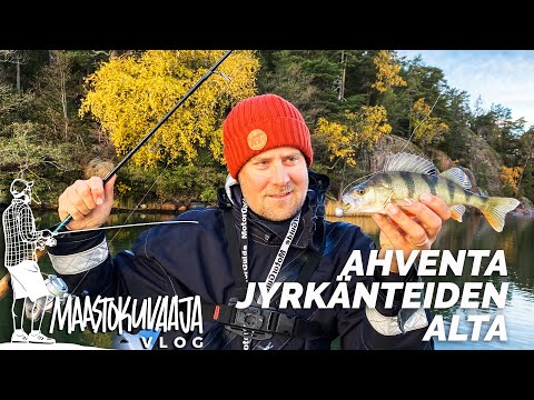 Jigataan ahvenia salakkahutun seasta