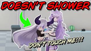 Okayu is genuinely grossed out by Laplus' body scent