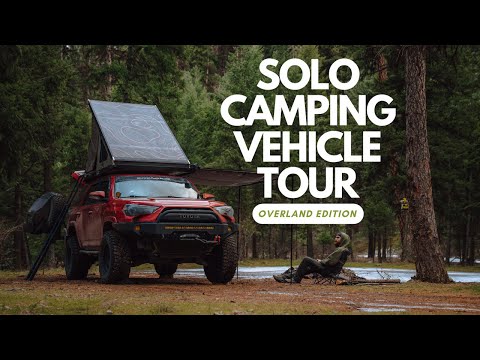 4Runner Camping SOLO in Rain + Vehicle Tour - ASMR 4K - Montana Short Film