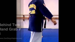 Hapkido Defense Against Behind Two Hand Grab 3