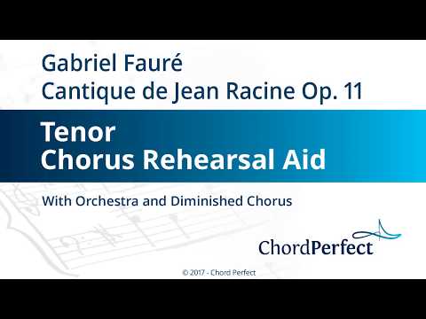 Fauré's Cantique de Jean Racine - Tenor Chorus Rehearsal Aid