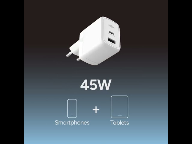 30-W-Netzladegerät mit Power Delivery, ultraschnellem Laden, USB-C-Anschluss, Weiß video