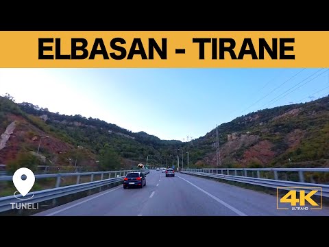 ELBASAN - TIRANE 🚘 DRIVING TOUR FROM ELBASAN CITY TO THE CAPITAL OF ALBANIA "TIRANA" [4K]