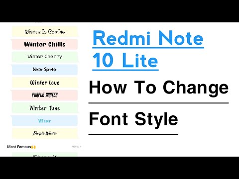 Redmi Note 10 Lite How To Change Font Style | Redmi Note 10 Lite Font Kaise Change Kare