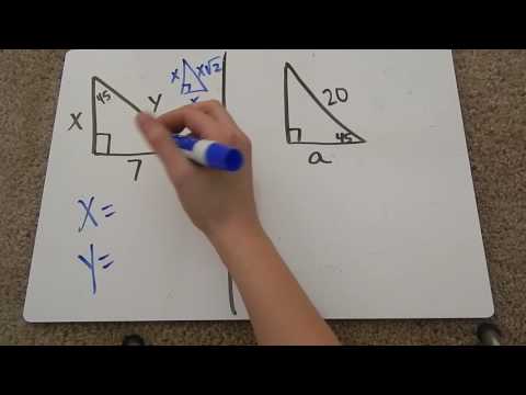 Special Right Triangles 45 45 90 Tutorial
