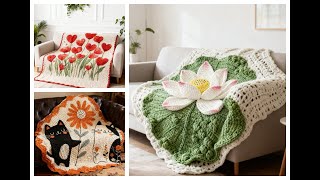 Crochet Blanket Design Collection | Elegant & Cozy Style#crochet #design #blanket
