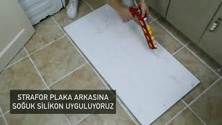 Strafor Duvar Paneli Banyo Uygulaması-Dekorcum Farkı İle