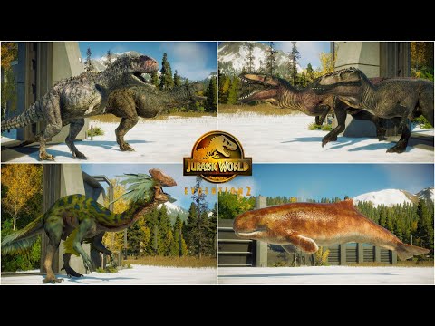 ALL 94 NEW DINOSAUR SPECIES, REPTILES and PREHISTORIC ANIMALS INTRO in CANADA | JWE2 MODS
