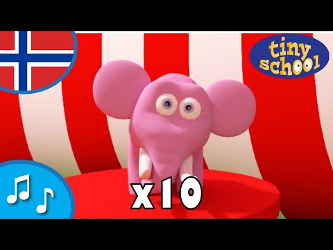 En elefant kom marsjerende 10 ganger - Sangkolleksjon for barn - Tinyschool Norsk