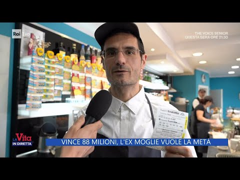 Vince 88 milioni al SuperEnalotto, l'ex moglie vuole metà dei soldi - La Vita in Diretta 28/03/2025