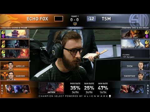 TSM vs FOX Game 1 - 2019 LCS Spring QuaterFinals - Echo Fox vs Team SoloMid