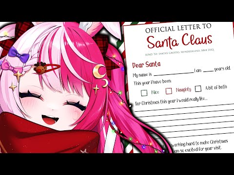 I’m writing my letter to Santa Claus!! 🎅✨
