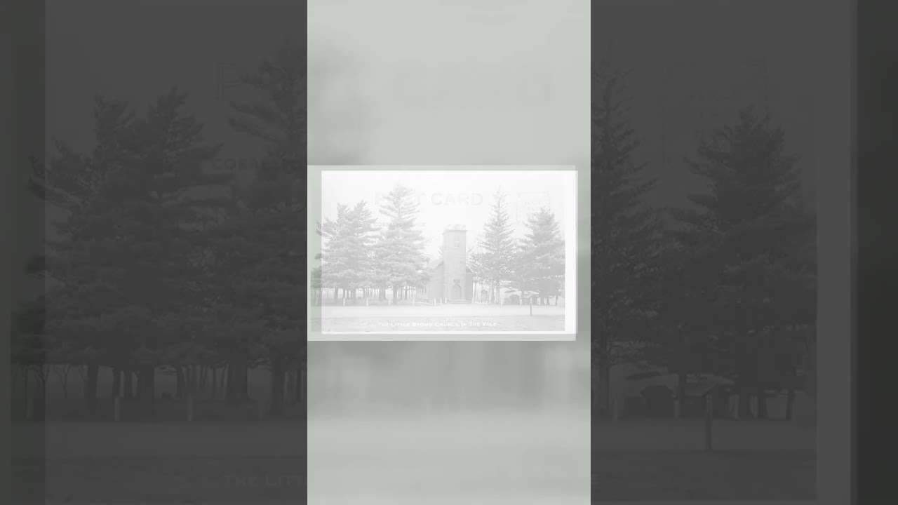 Little Brown Church in the Vale, RPPC, Nashua, Iowa, 1930s-1940s Video