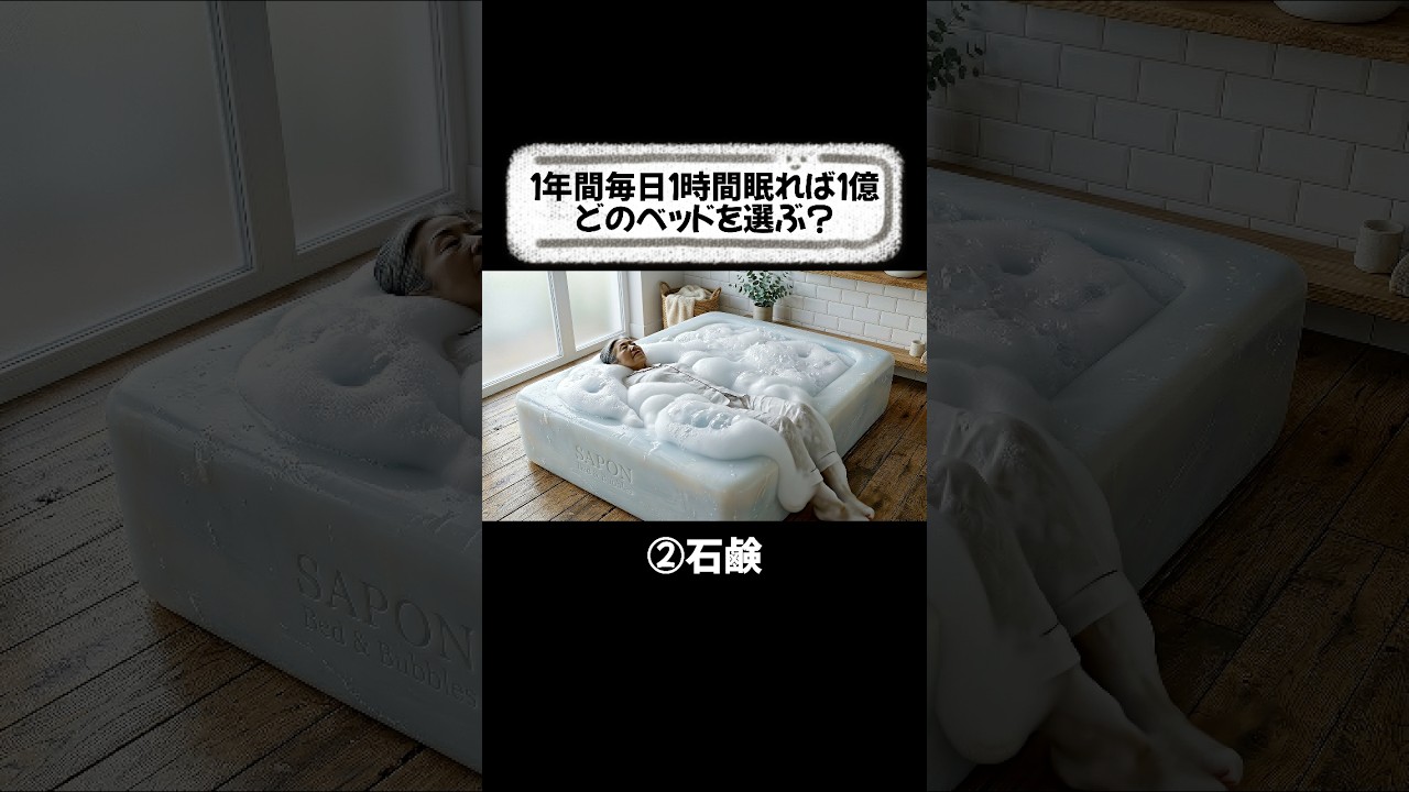 1時間チャレンジどのベッドを選ぶ？🧼