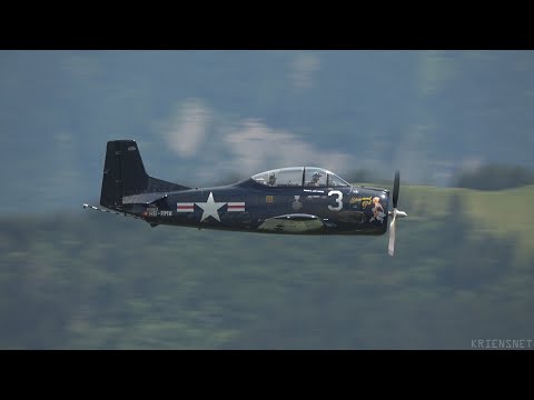 North American T-28C Trojan - HB-RMW - OldtimAIR  Stanserhorn 2023
