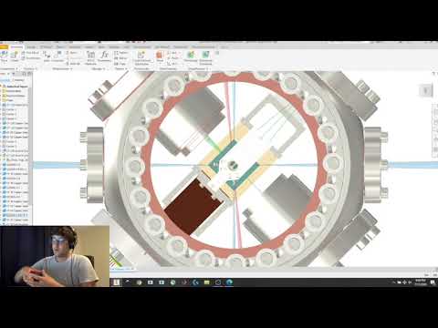 Ultra high vacuum system for a trapped ion experiment.