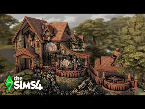 APOTHECARY'S HOUSE - Enchanted by Nature - Relaxing Speed Build - ASMR | The Sims 4 - no cc.