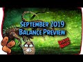 Death Magic & Tactics Reworks,  Many New Skill Buffs |  September 2019 Balance Preview With Boots