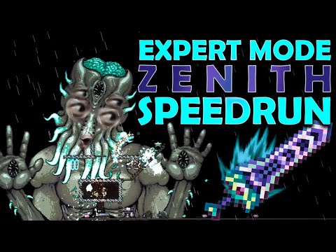 Terraria Crafting the Zenith in 9:04:16 or speedrun sounds to relax/study to