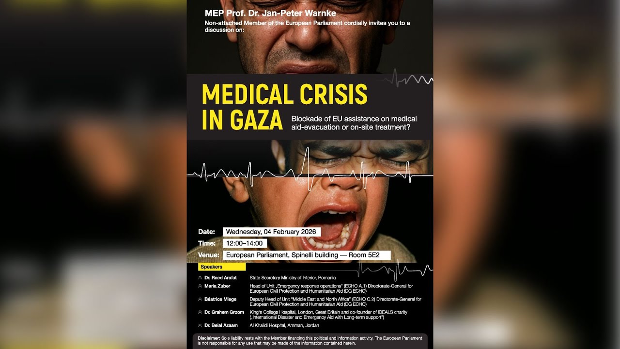Panel discussion “Medical crisis in Gaza,” February 4, 2026 | Prof. Dr. Jan-Peter Warnke, MEP