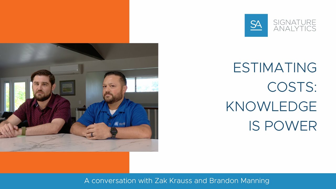 Estimating Costs: Knowledge is Power