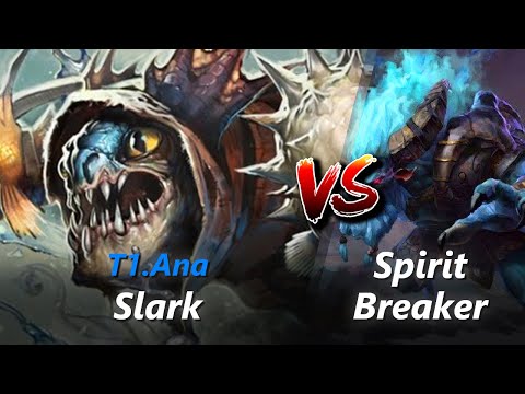 Ana safelane Slark vs Spirit Breaker/Mirana | First 10 minutes