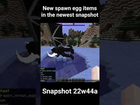 KasraAb737 - NEW SPAWN EGG ITEMS IN THE NEWEST 1.20 SNAPSHOT OF MINECRAFT 22w44a!! #shorts