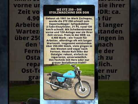 🔴MZ ETZ 250 – stolz der ddr auf zwei rädern
