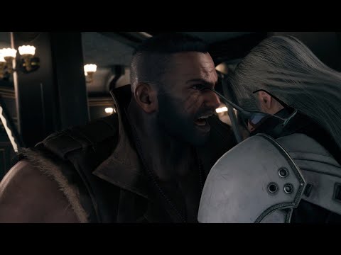 Final Fantasy VII Remake - Sephiroth Kills President Shinra & Barret 1080p