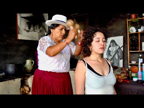 Doña Rosa does a Limpia Espiritual (Spiritual Cleansing) and ASMR Massage with neck cracking