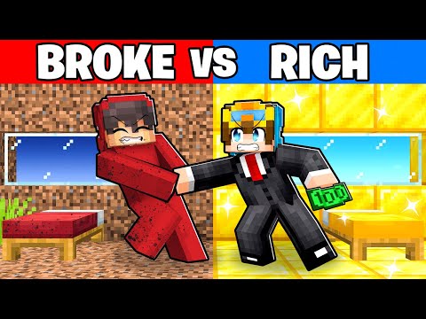 RICH vs BROKE House In Minecraft!