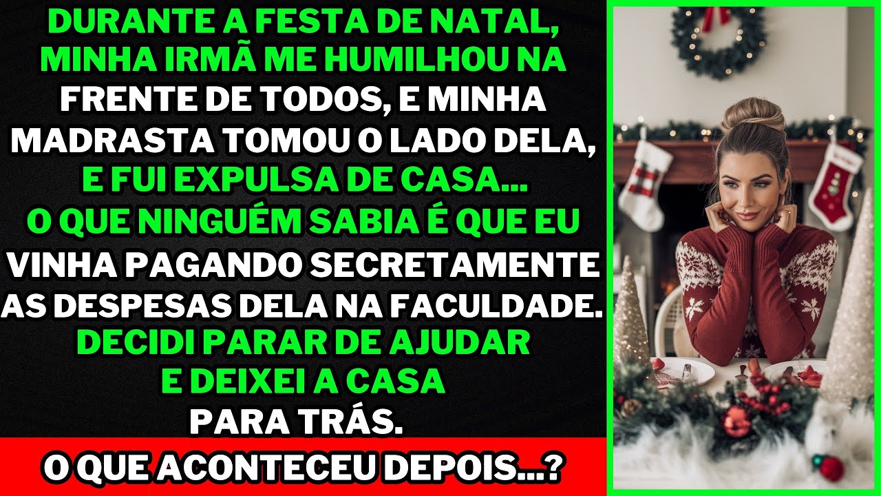 "Minha Irmã Me Humilhou no Natal, Minha Madrasta Me Expulsou. Mas Eu Revelei um Segredo!