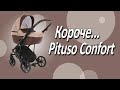 миниатюра 0 Видео о товаре Коляска 2 в 1 Pituso Confort Plus 2020 / Колеса Real Gel, Черный / Кожа Темный Графит (3)
