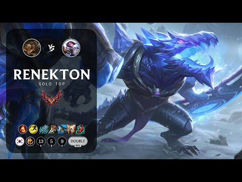 Renekton Top vs Fiora - KR Grandmaster Patch 13.1