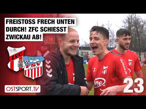 A cheeky free kick that goes right under! ZFC thrashes Zwickau! Meuselwitz - Zwickau | Regionalli...
