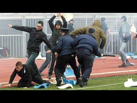 22-year-old man stabbed to death during brawl between AEK Athens and Dinamo Zagreb fans ahead of ...