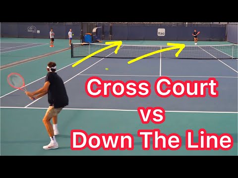 When To Hit Cross Court & Down The Line (Tennis Singles Strategy)