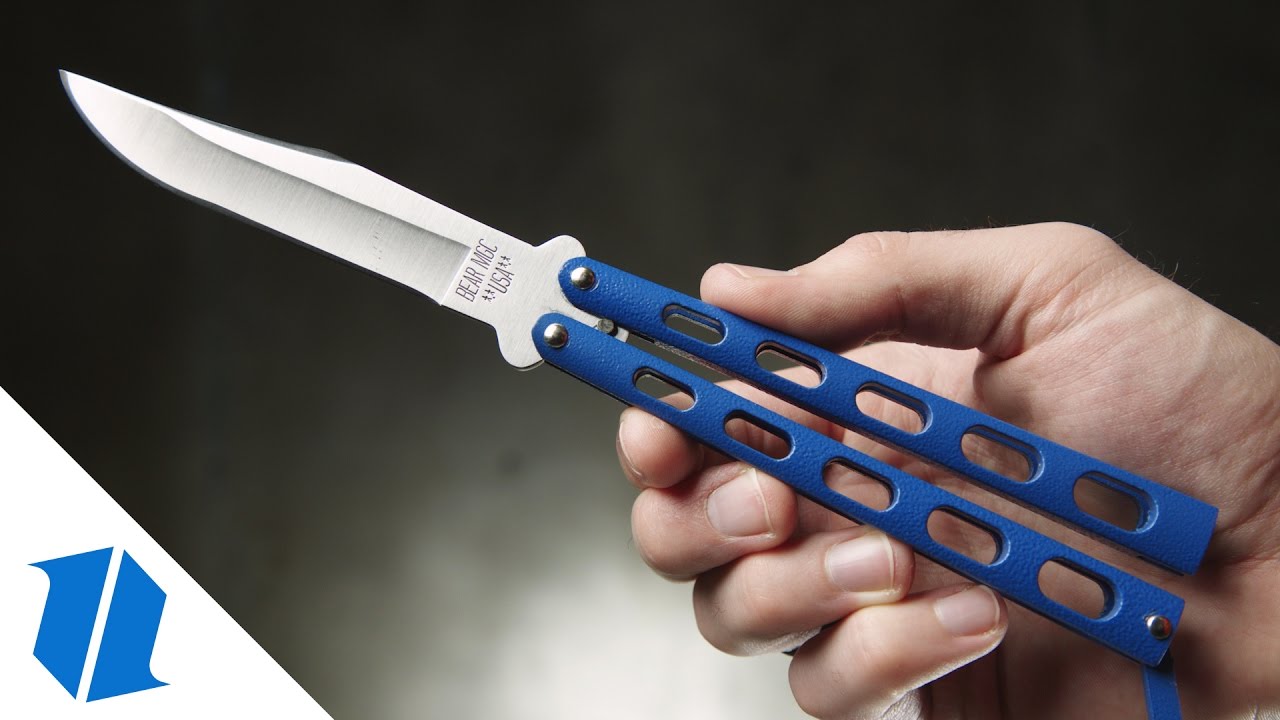 Bear & Son 2-Pack Butterfly Knife Special Blue (114BL + 114BLTR)