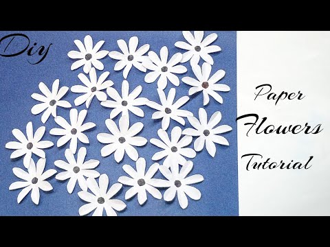 Making cute paper flower 💐 | paper flower making tutorial | making flower step by step