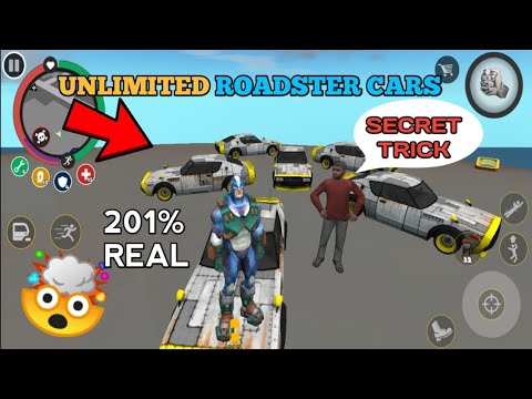 unlimited roadster cars secret trick 201%real in rope Hero vice town