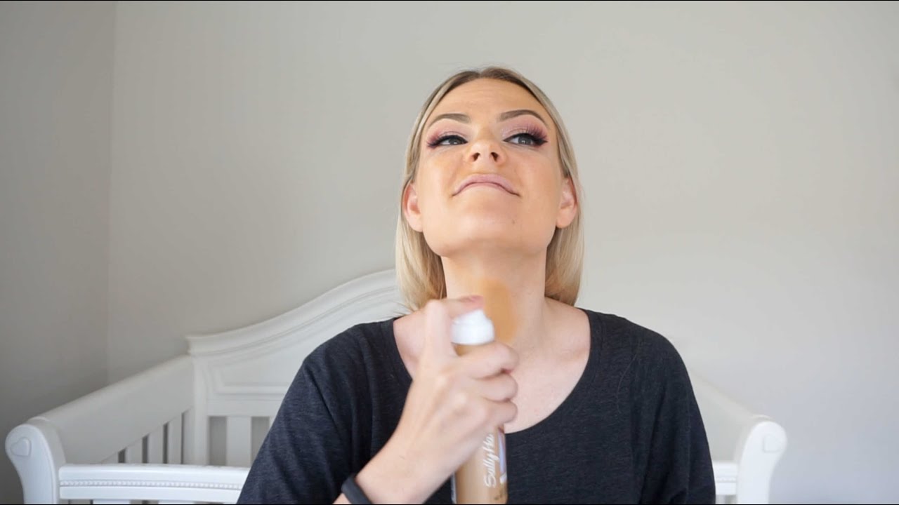 Sally Hansen airbrush LEG MAKEUP on my FACE