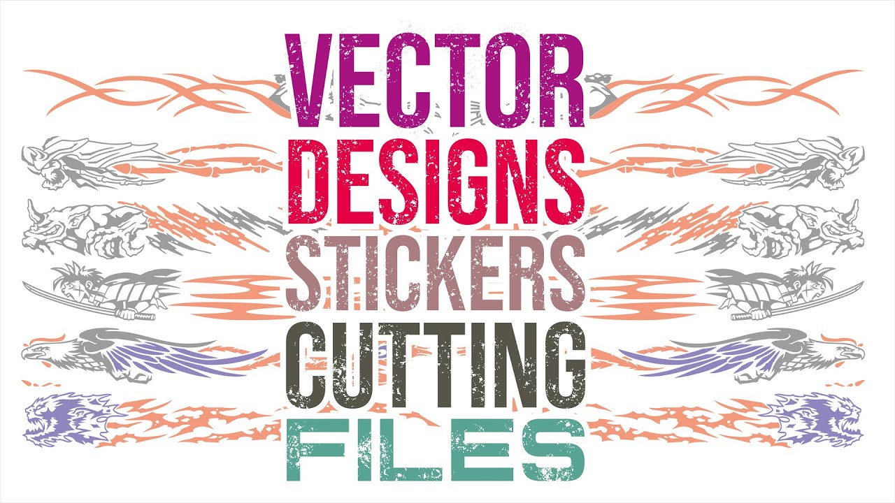 Vector Designs Stickers Cutting Files
