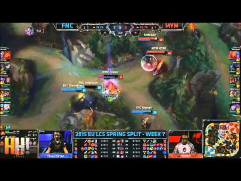 2. Fnatic vs Meet Your Makers - Highlights - EU LCS Spring 2015 W7D2