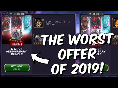 The Worst Offer Of 2019 - 5 Star 'Top Champions' Anniversary Bundle - Marvel Contest of Champions