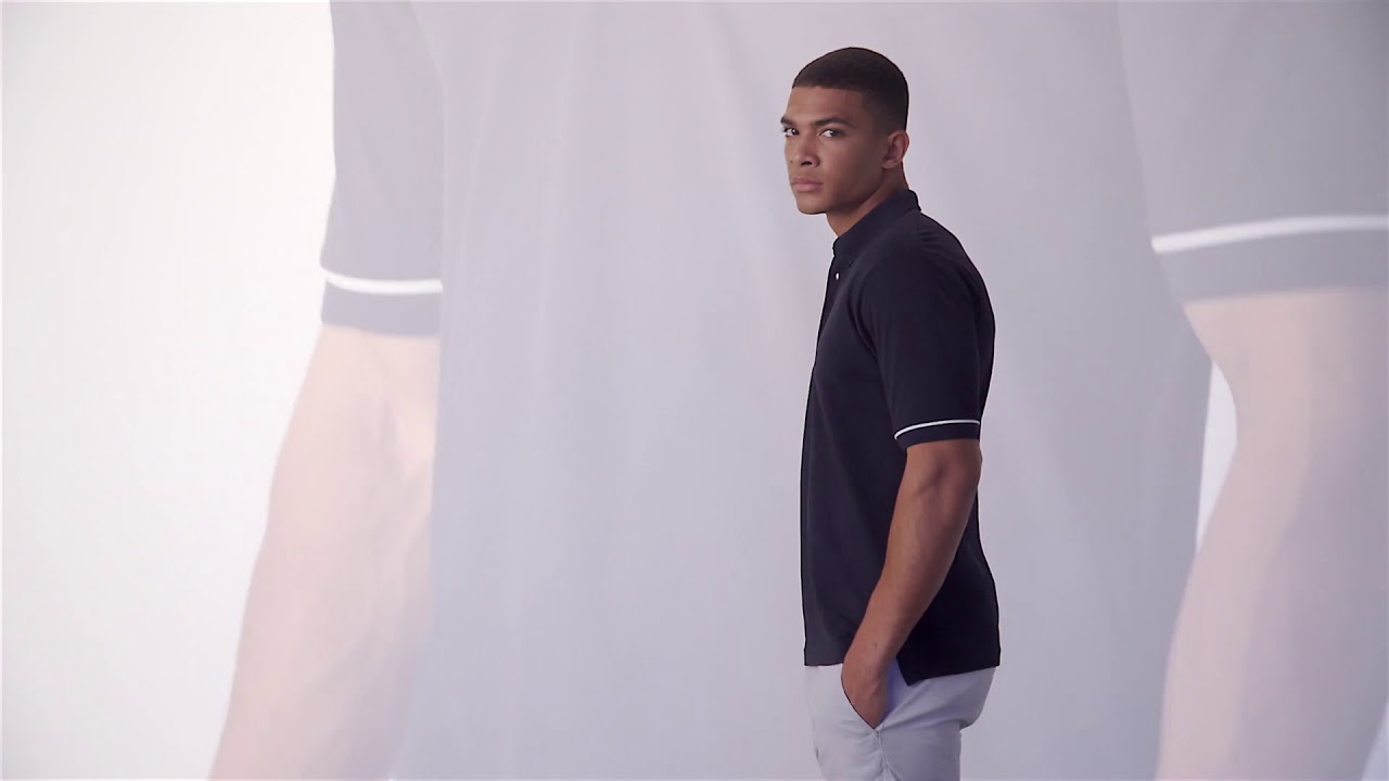 KK449 Button Down Collar Contrast Polo Shirt