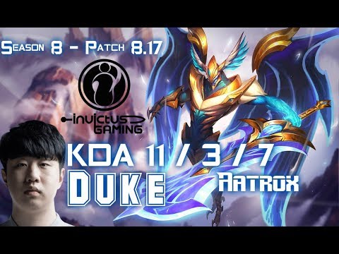 IG Duke AATROX vs SHEN Top - Patch 8.17 KR Ranked