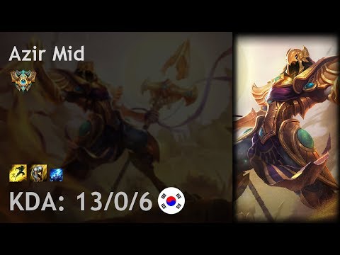 Azir Mid vs Syndra - KR Challenger Patch 7.21
