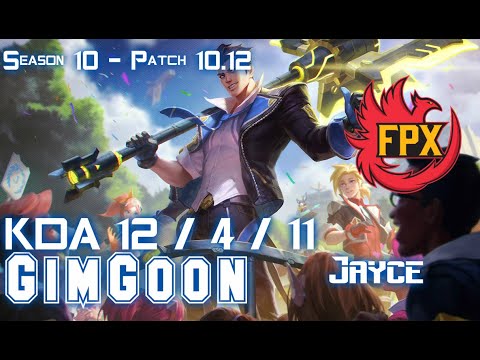 FPX GimGoon JAYCE vs AATROX Top - Patch 10.12 KR Ranked