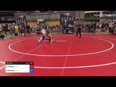 59 Kg Rr Rnd 1 - Ronna Heaton, Sunkist Kids Wrestling Club Vs Hailey Corona, Utah Eb8b