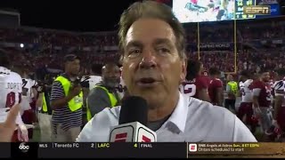 Nick Saban Rant at Maria Taylor following Alabama’s 51-14 Win over Louisville